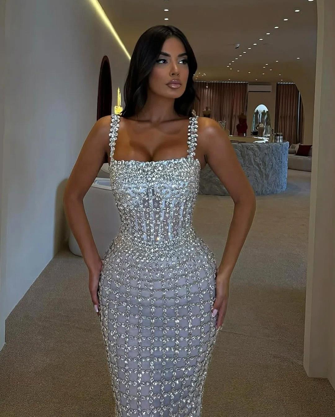 White Luxury Fully Crystals Beaded Evening Dresses With Detachable Cape Arabic Dubai Pageant Events Prom Party Gowns Bc20957 N13 B0312