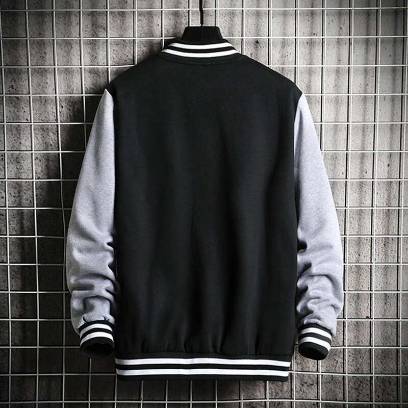 Supzoom New Arrival Letter Rib Sleeve Cotton Fashion Single Breasted Casual Bomber Baseball Jacket Loose Cardigan Coat