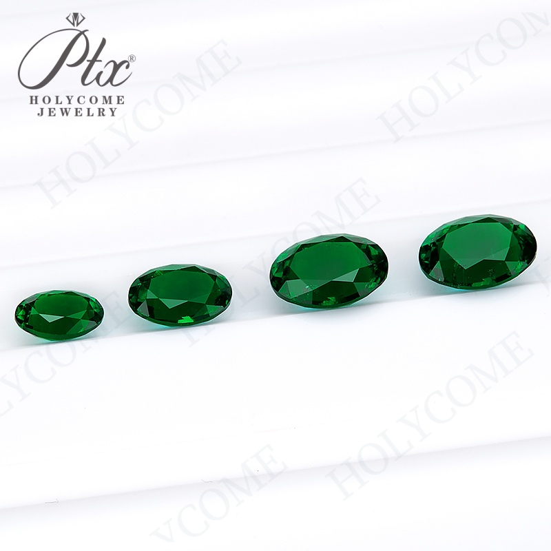 Oval Cut Lab Grown Zambian Green Emerald Hydrothermal 0.3-5CT All Shapes With Inclusions Loose Gemstone Fine Jewelry Supply - view 6