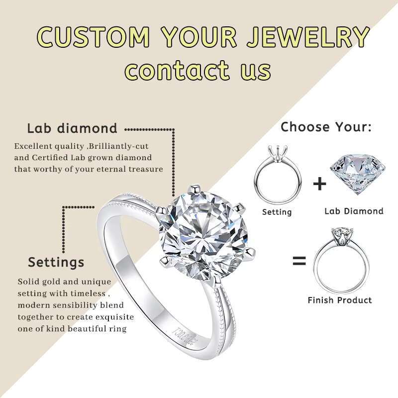 IGI Certified 1CT Lab Diamond Round Starsgem Custom 10K Gold Solitaire Jewelry HPHT CVD DEF VVS VS Oval Lab Grown Diamond Ring