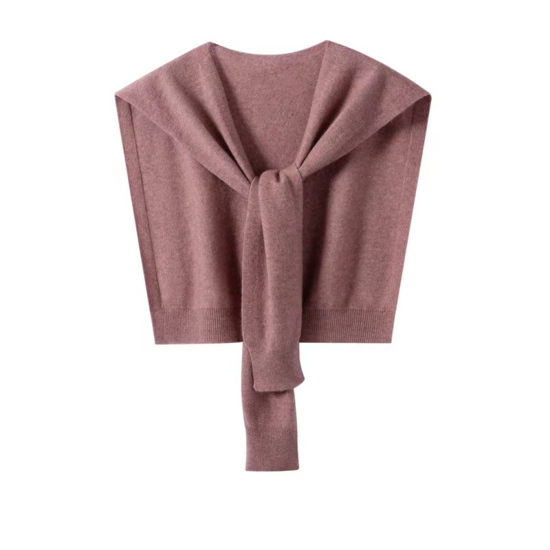 K378 Cashmere knitted small shawl for women, spring and summer, wear outside the air-conditioned room, neck protection, shoulder scarf, knotted shawl,