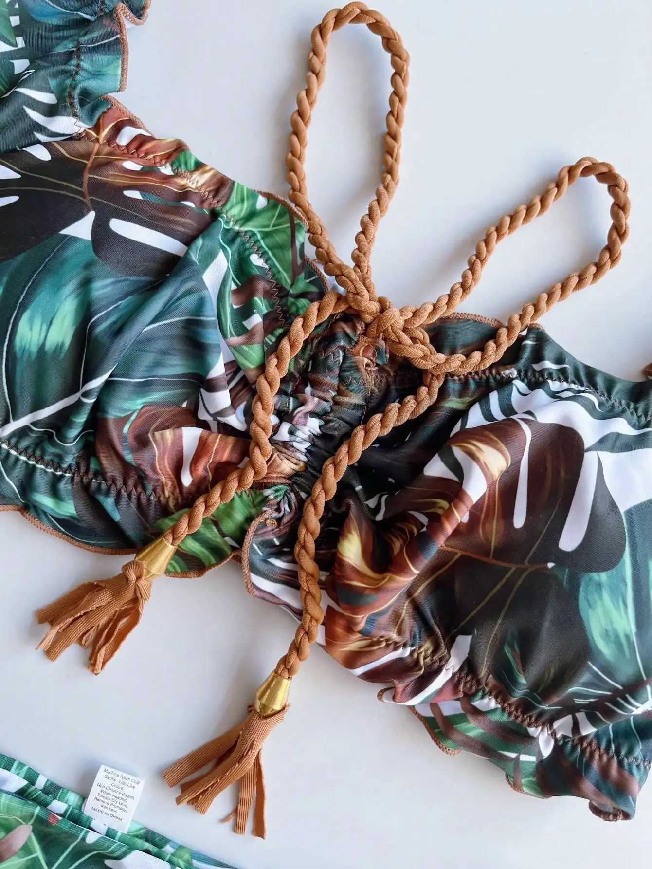 RUOTONGSEPT New Push Up 2024 Bikini Set Women Swimsuit Ruffle Biquini Swimwear Sexy Brazilian Ribbed Beachwear Bathing SuitW251113