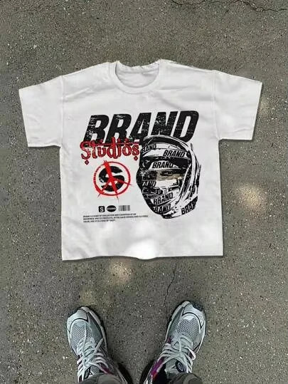 Mens EMRG Fashion High Quality Summer Leisure Slogan Pure Cotton Printed Short sleeved Tshirt Fitness Easy 250408Z