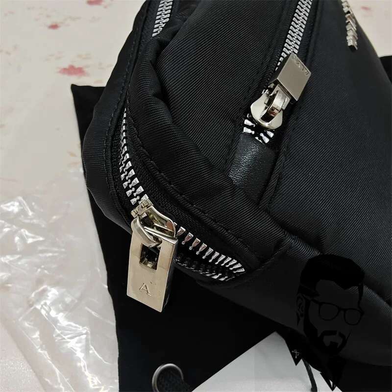 Black Fabric ALYX Waist Bag Outdoor Men's And Women's High-Quality Nylon Zippered Backpack