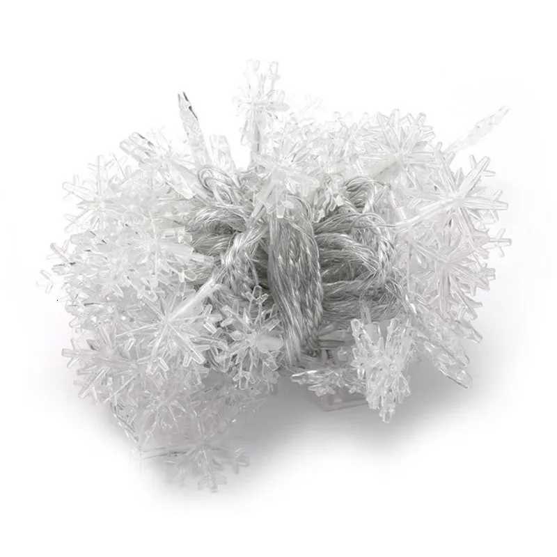 Street Garland Winter Led Snowflake New Year Decorations 2025 Snow String Lights 10M 100LEDs Plug Operated Christmas 2025 M251113
