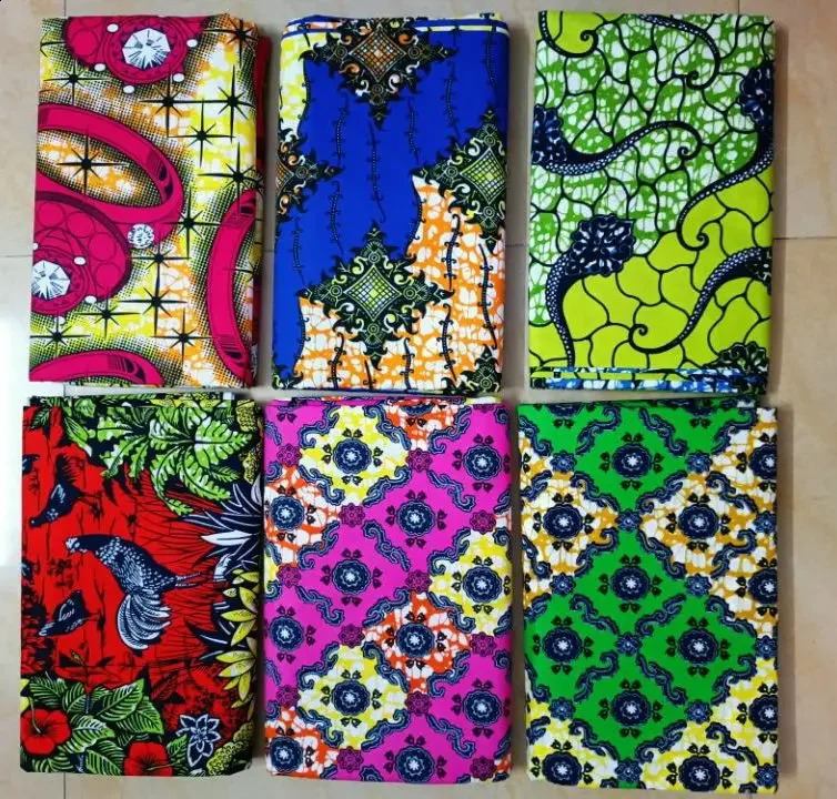 Latest African Veritable d Real wax prints fabrics Ankara style soft cotton fashion pagne dress loincloth 250407
