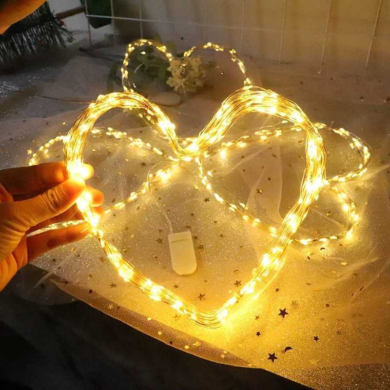 LED Fairy String Lights Battery Powered Copper Wire Garland Light For Bedroom Outdoor Garden Wedding Party Birthday Decoration M251113