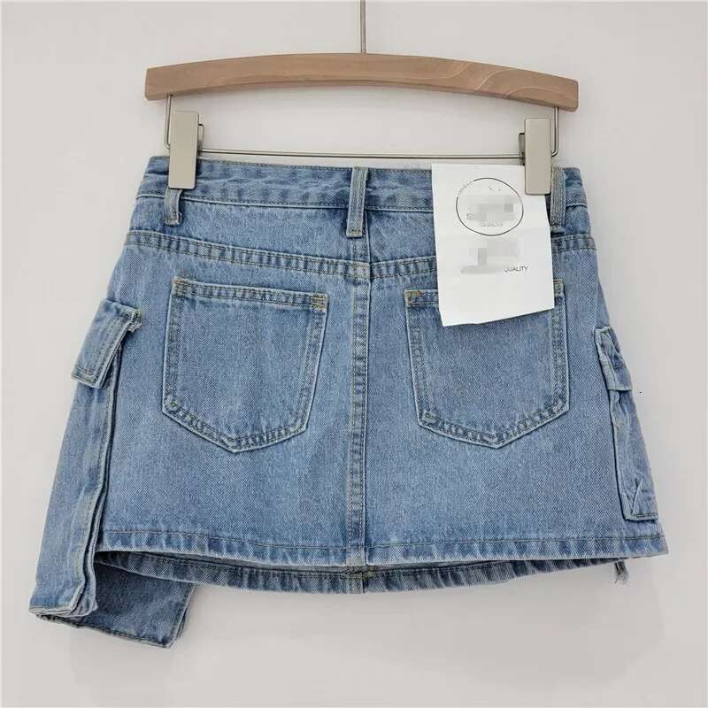 Irregular Work Dress Denim For Women Spring And Summer High Waist A-E Anti-Exposure Hip-Hing Hot Girl Skirt