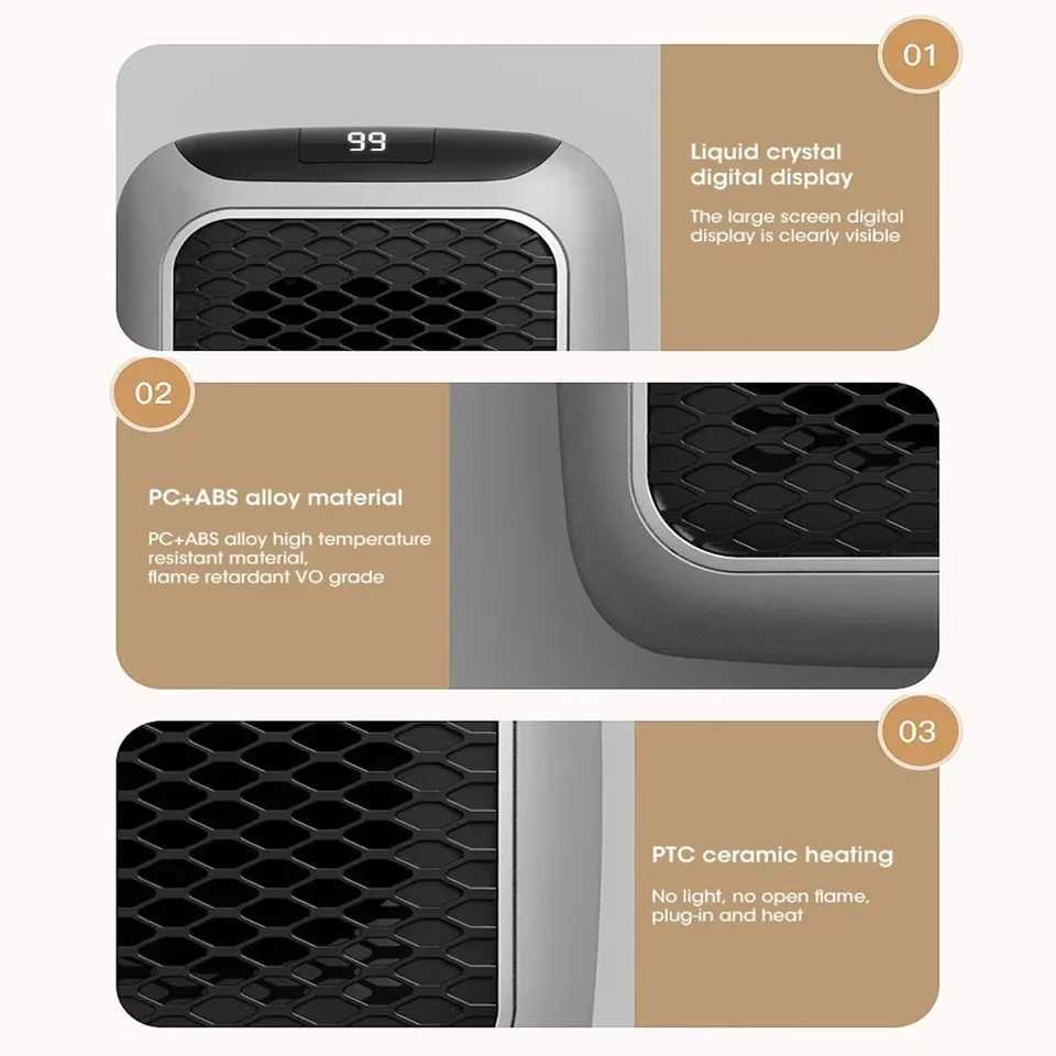 Portable Electric Heater EU Small Solar Energy Saving Fast Heating Bedroom Heater Home Use Warming Device Compact Size Y251113