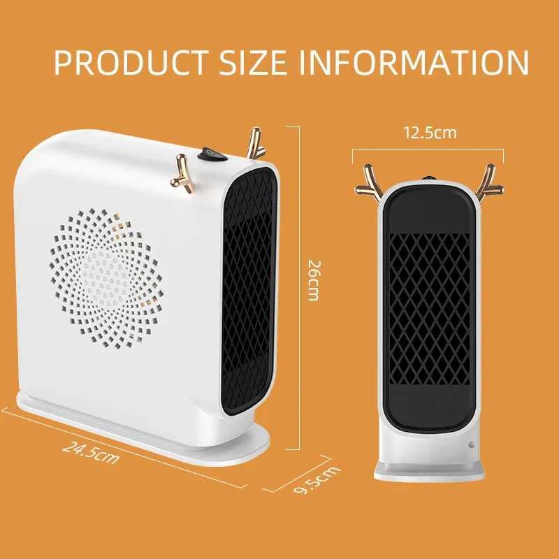 Electric Heater Fans Portable Desktop Low Consumption Heating for Home Office Hand Foot Warmer Machine for Winter 500W Y251113