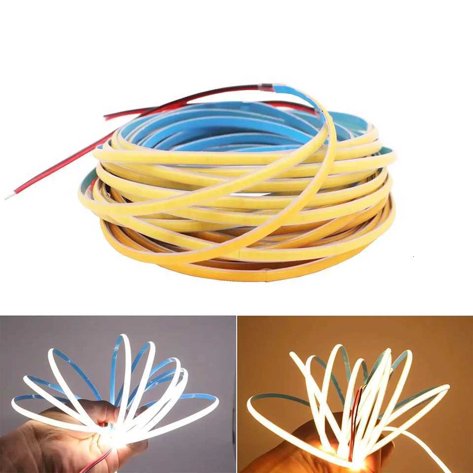 3mm 5mm 8mm Orange Red Amber LED Flexible Strip DC12V 24V 1700k 1800k 1900k Soft Light Tape Cabinet Car Backlight Lights 5m W251112