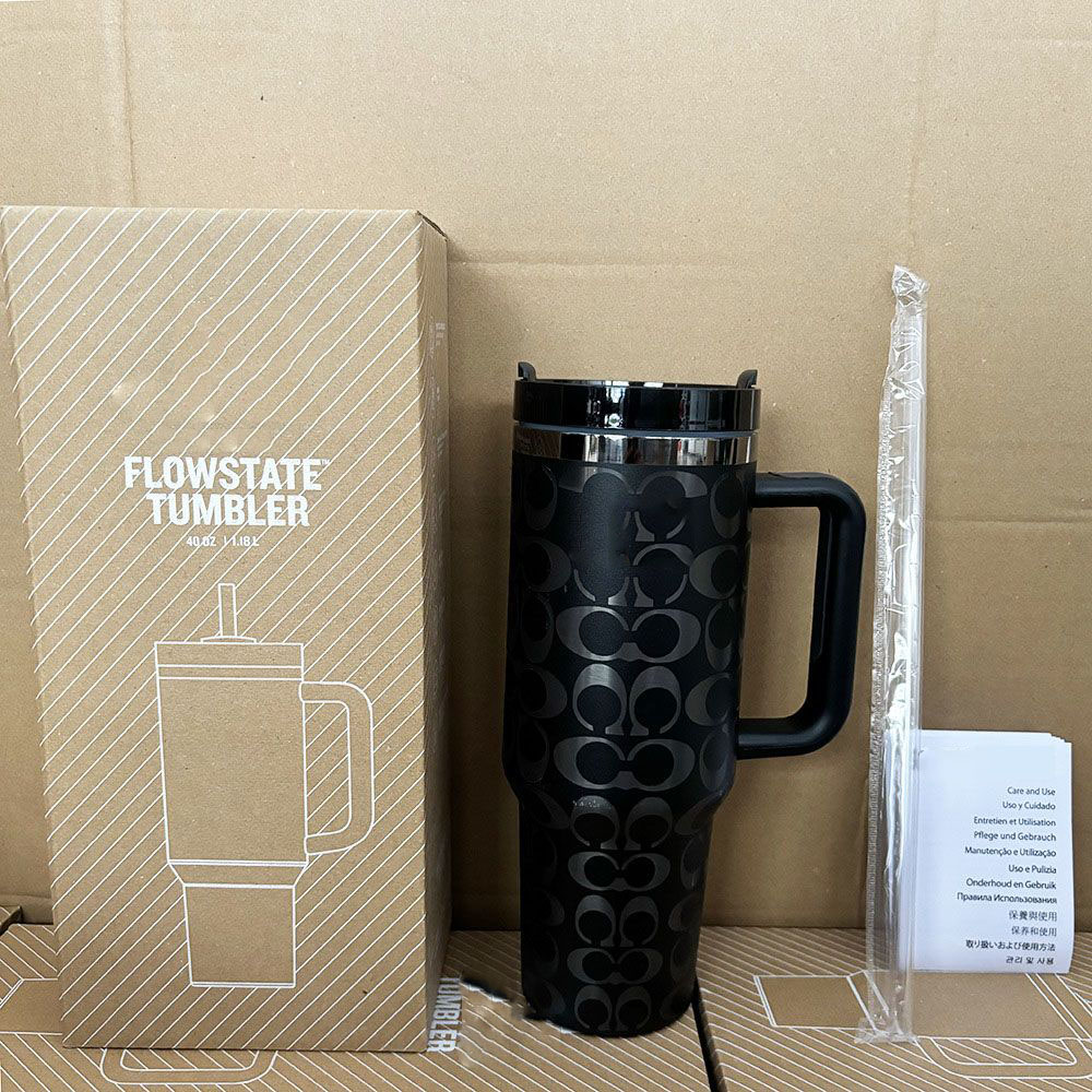 40oz Large Capacity Stainless Steel Water Bottle Travel Mug with Handle u0026 Straw Lid Office u0026 Travel Essential Leakproof Insulated Car cup L251