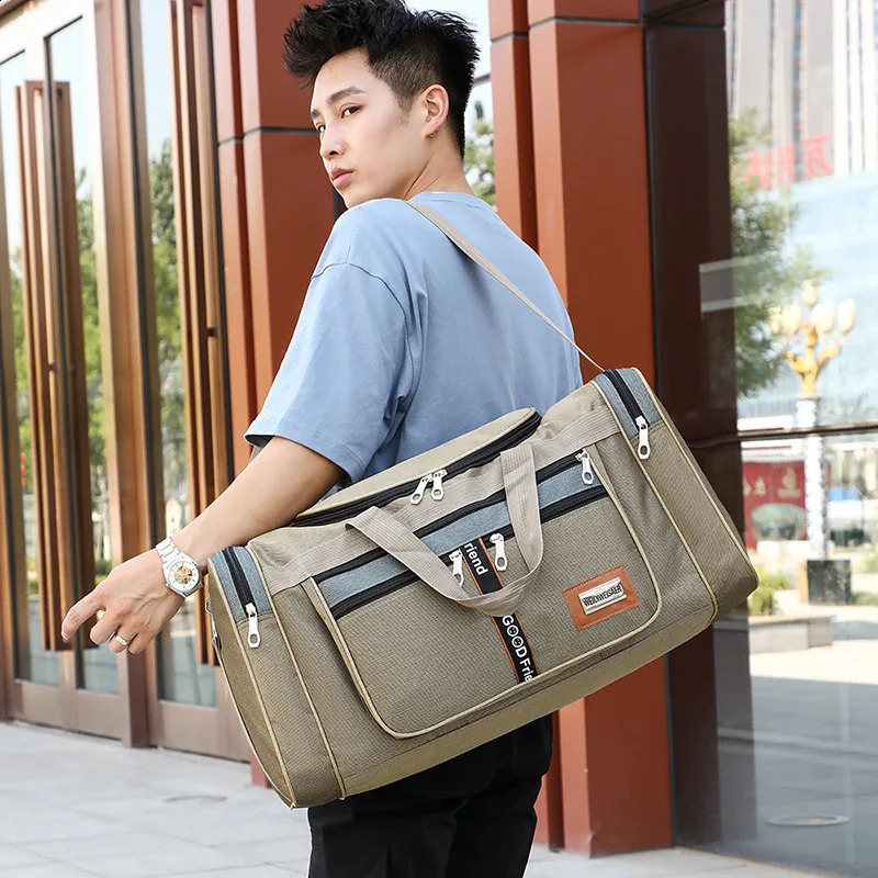 Travel bag large capacity handbag portable outdoor carry on luggage convenient and practical mens weekend random mail 250409