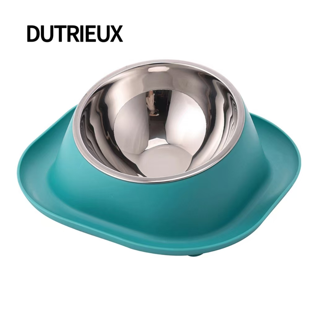H1425 Puppy food bowl with one-piece design, non-slip base to protect puppy's neck, combines eating and drinking in one.