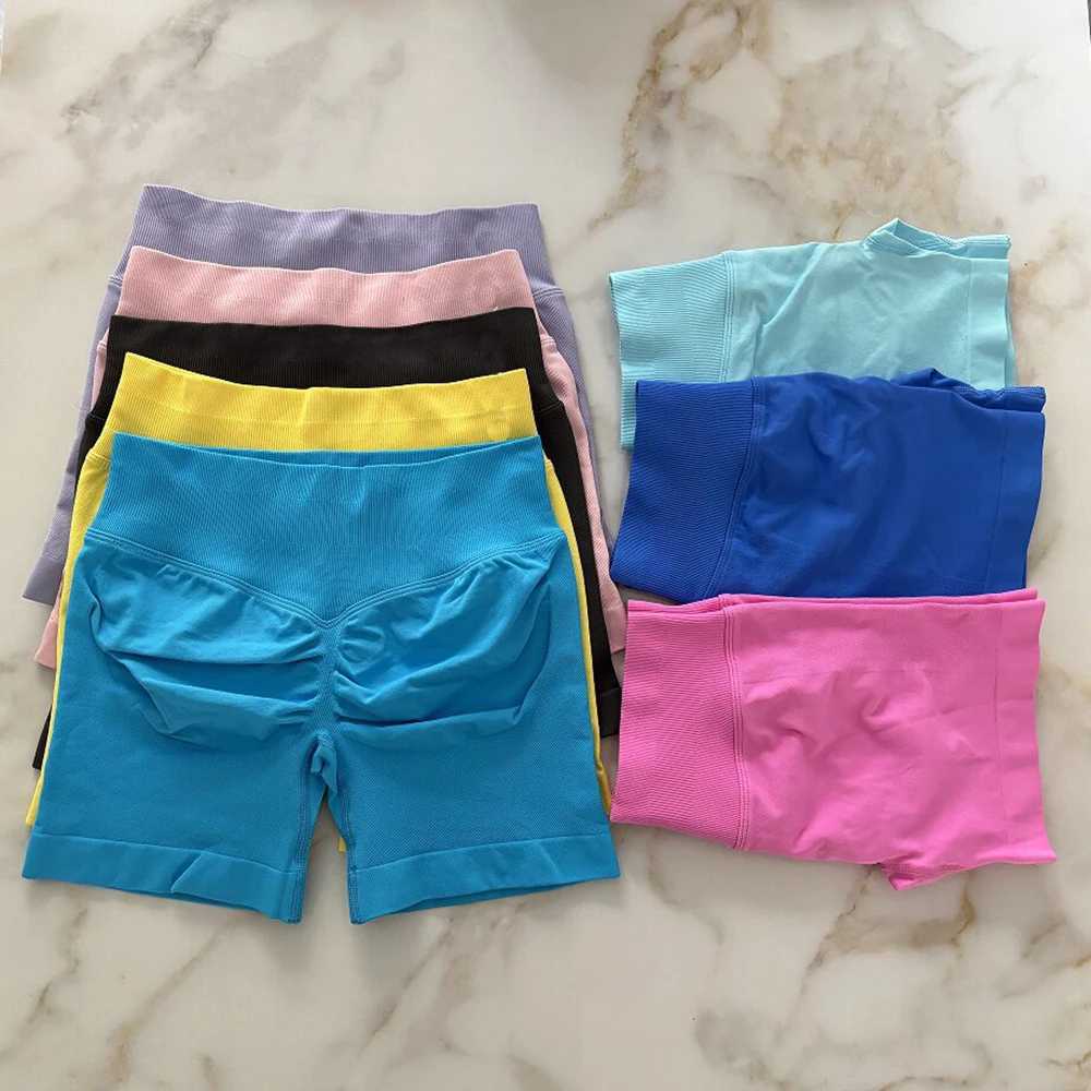 New Color Impact Shorts Womens Scrunch Bum Gym Shorts Low Waist Seamless Yoga Shorts Sports Shorts Y250412