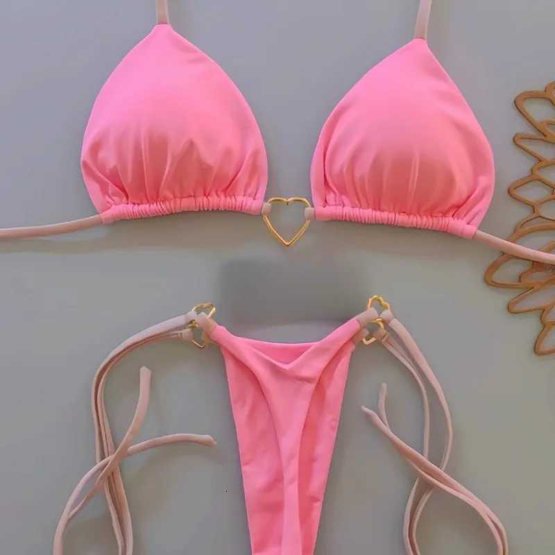 Micro Bikinis Push Up Women Swimsuits 2024 Sexy Swimwear Brazilian Bikini Set Thong Biquini Swim Suits Solid Beachwear FemaleW251113