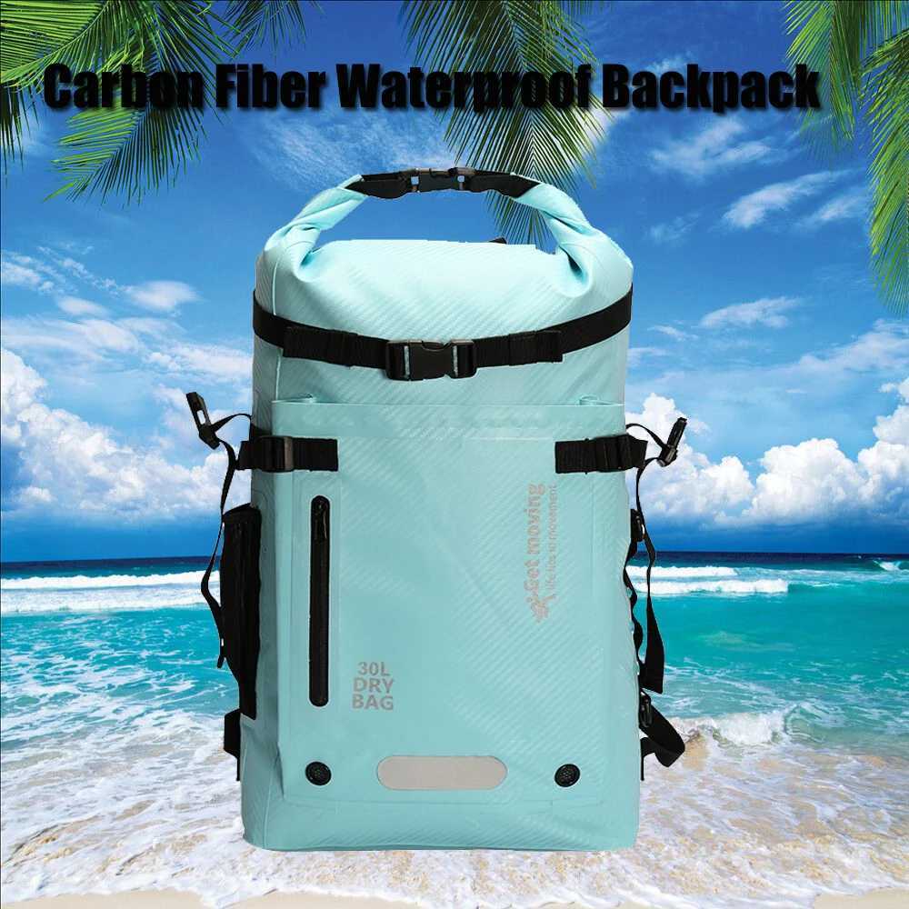 30L Waterproof backpack travel backpack storage bag sports outdoor bag beach swimming waterproof bag dry wet separationZ250412
