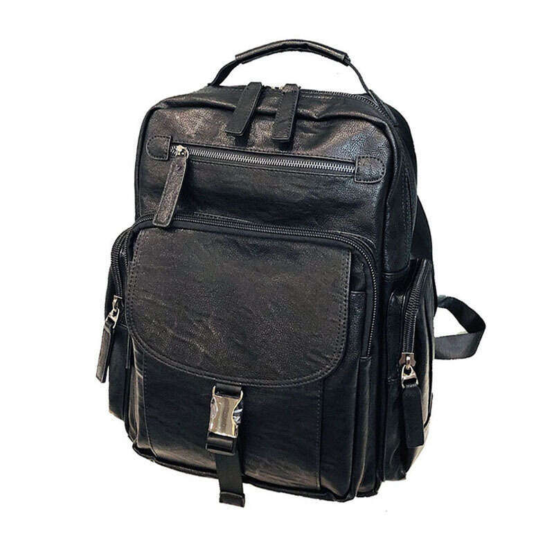 Backpack Backpack Men's Leisure Fashion Trend Travel Computer Large Capacity Soft Leather Simplified Student Function Bag