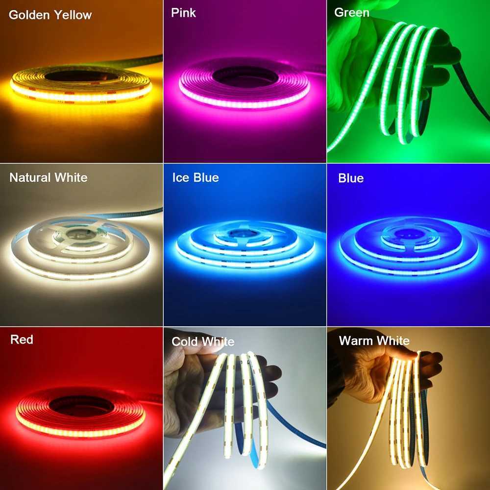 5V Motion Sensor Nigth Light COB Led Strip USB Battery Power 3mm 5mm 8mm PCB 320 LEDs Flex Lamp for Under Cabinet Kitchen Stairs W251112