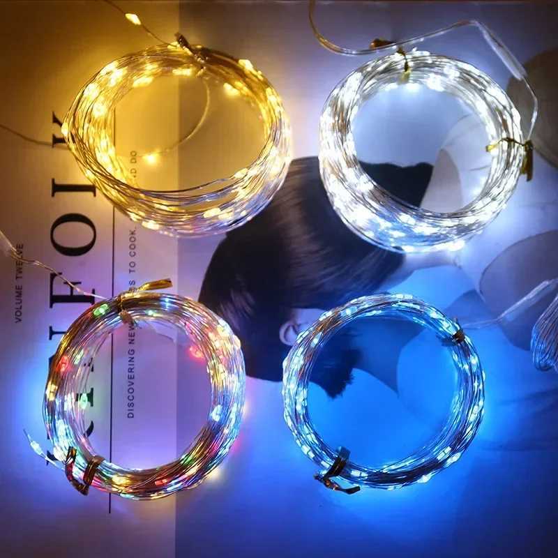 1M 2M 3M 5M 10M Copper Wire LED String Fairy Lights Holiday Battery-operated Garland for Christmas Tree Wedding Party Decoration M251113