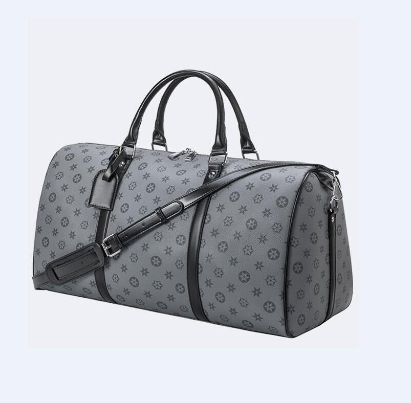 Duffel Bags men women travel duffle bags brand designer luggage handbags keepall pu leather large capacity sport bag size 55CM q3