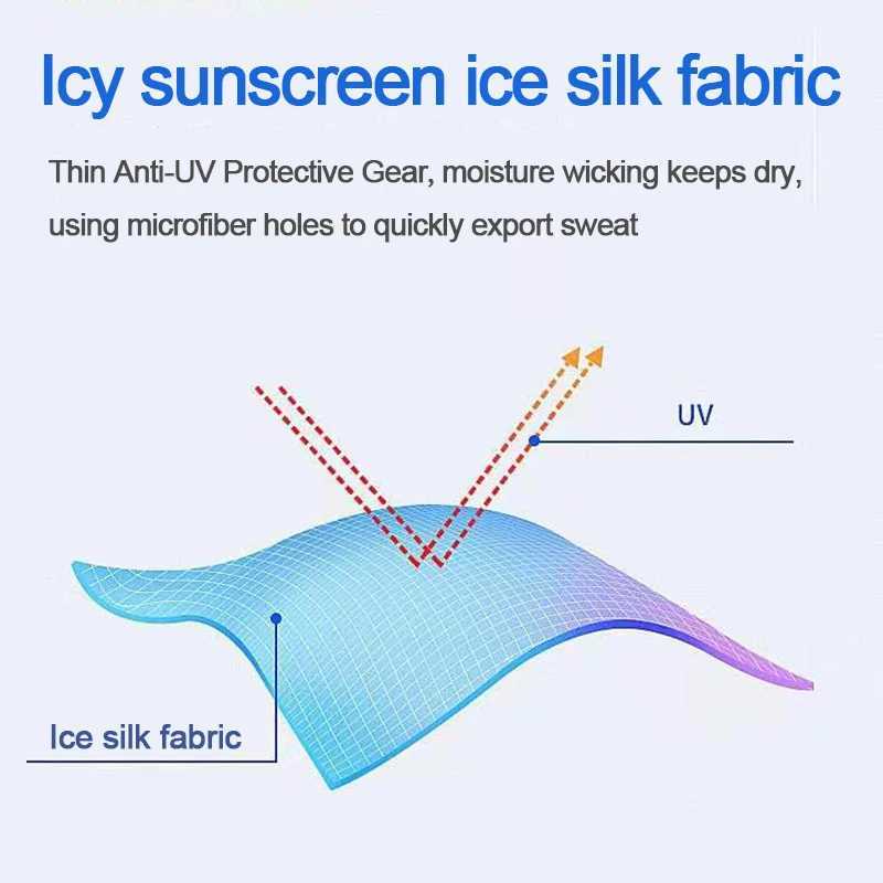 Ice Silk Gloves Mens Summer Thin Outdoor Cycling Driving Anti-skid Sunscreen Fingerless Fishing Gloves Outdoors Kayaking RowingC250412