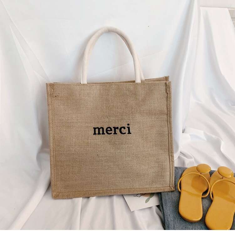 Linen Handbag Fashion 2025 New Handheld Women's Short Distance Travel Bag