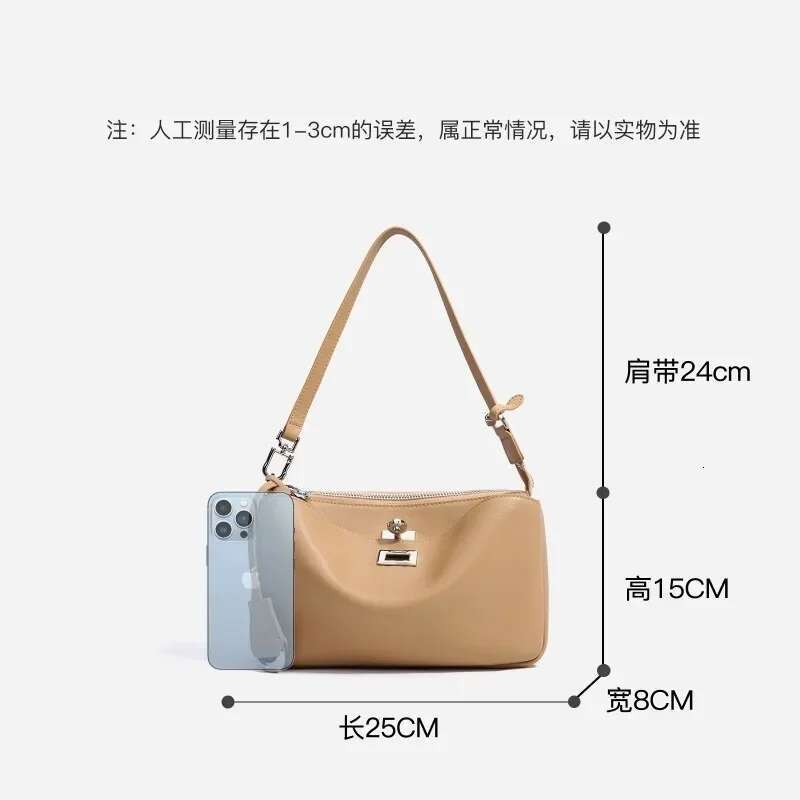 Genuine Leather Underarm High End Retro Casual Mahjong Bag Large Capacity Fashion Square Coin Purse Shoulder Wallet Ladies