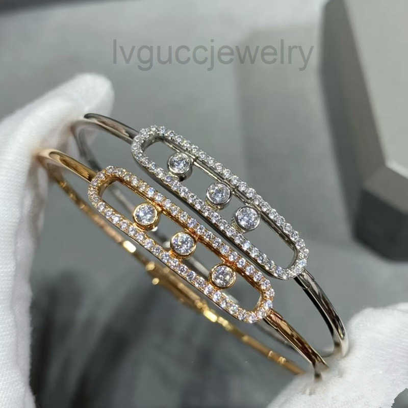 Designer Bangles Three Diamond Set Bracelet women designer Bracelet Fashion Elegant wristband Classic 18K Bangle Gold Plated Bracelets