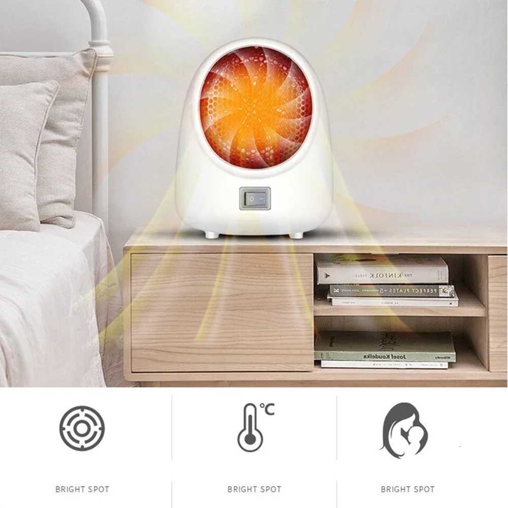 220V Hot Fan Heater Mini Electric Heater Desktop Quick Heating Home Portable Electric Heater For Home Office Warmer Hand Warmer Y251113