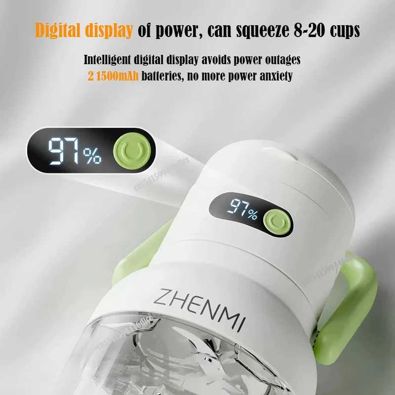 Mi Portable Juicer Electric 1L Large Capacity Juice Cup USB Charging Fruit Blender Fresh Separator Press Machine Send A Straw C251113