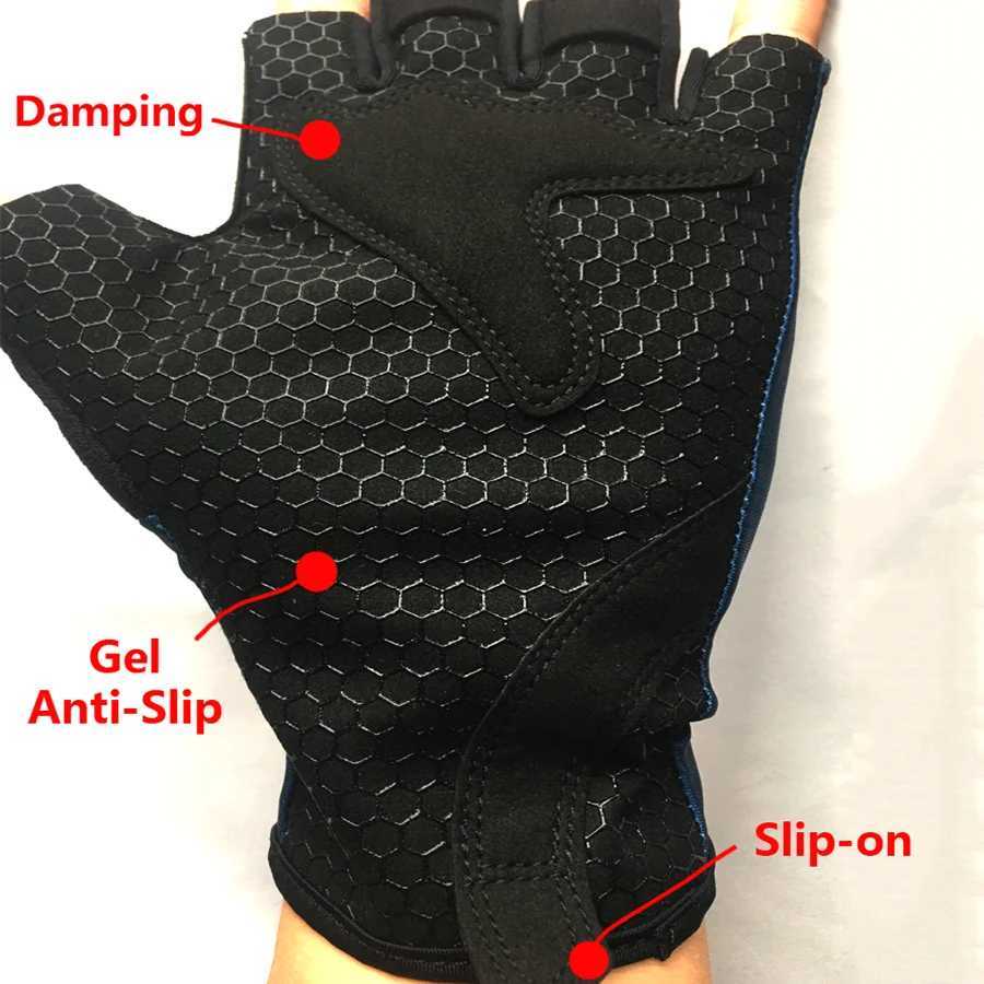New 2025 UAE Cycling Gloves BORAFUL Team Half Finger Men Women Road Bike Gloves Sports Fitness Gym Riding Bicycle GlovesC250412