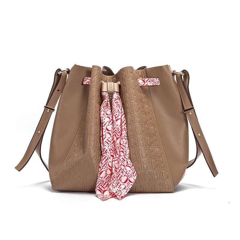 CHHC Luxury Brand Women's PU Large Capacity Shopping Travel Commuting Shrink Scarf Shoulder Bag Fashion Single