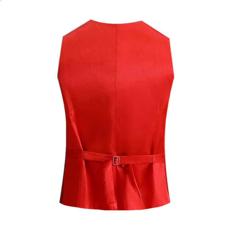 Red Shiny Sequins Single Breasted Sleeveless Vest Mens V-Neck Waistcoat Gold Black White Blue Purple Available M L XL XXL XXXL 250407