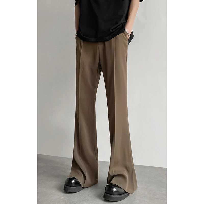 Brown black suit pants mens fashion social mens dress pants Korean loose casual flash pants mens office formal mens Trouser M-2XLXJ250412