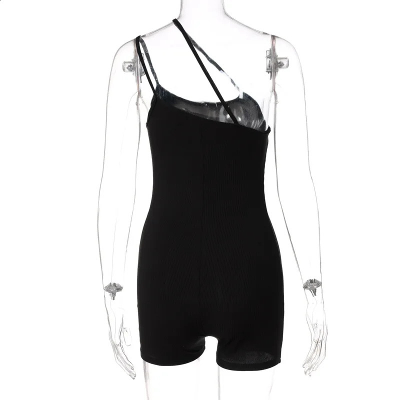 Womens strapless Playsuit tight and sexy streetwear solid fashion summer onepiece cut jumpsuit 250411