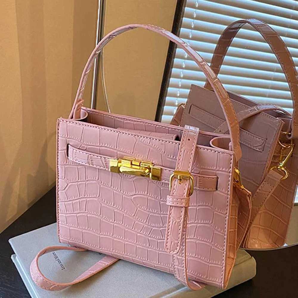 Advanced Stone Pattern Handbag for Women Luxury Designer Commuting Crossbody Bag Lady Small Square Single Shoulder Bags 2025 NewW251112