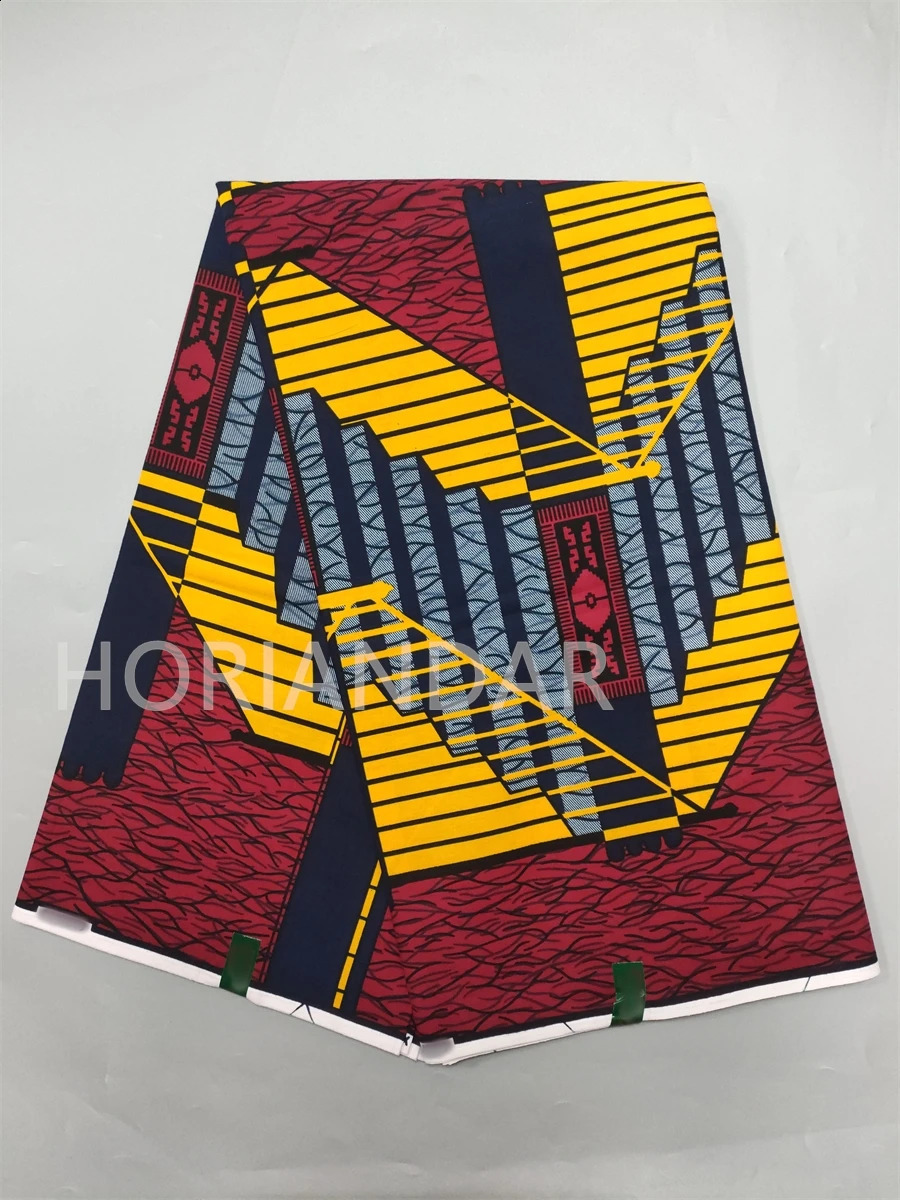 Dutch Hollandais Printed Fabric for African Classical Dress Veritable Real Wax d 100% Cotton 6 Yards 250407