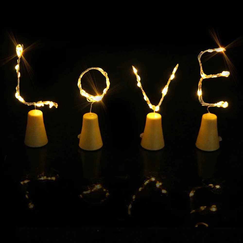 Solar Power Wine Bottle Lights LED Waterproof String Light outdoor Fairy Garland Lights Christmas Wedding bar hotel Decoration M251113