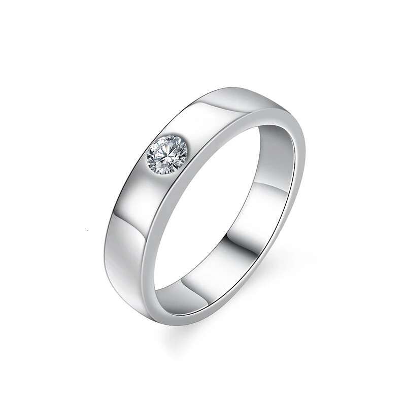 GRA Simple Certified Pure Moissanite Diamond Engagement Rings For Men Gift Real 925 Sterling Silver Top Quality Fine Jewelry