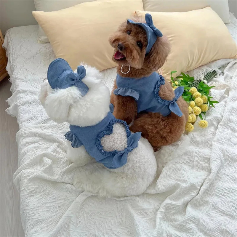 Japanese Style Pet Clothes Puppy Kitten Spring Summer Love Vest Sun Hat Cute Dog Clothing Suit t-Shirt Tank Top Hat Spuppy 250407