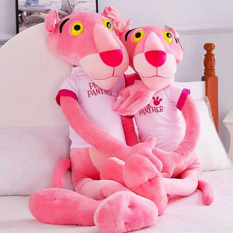 Pink Panther Doll Plush Toy Pink Naughty Panther Pillow Sleeping Gift for Girls Y2504120Q15