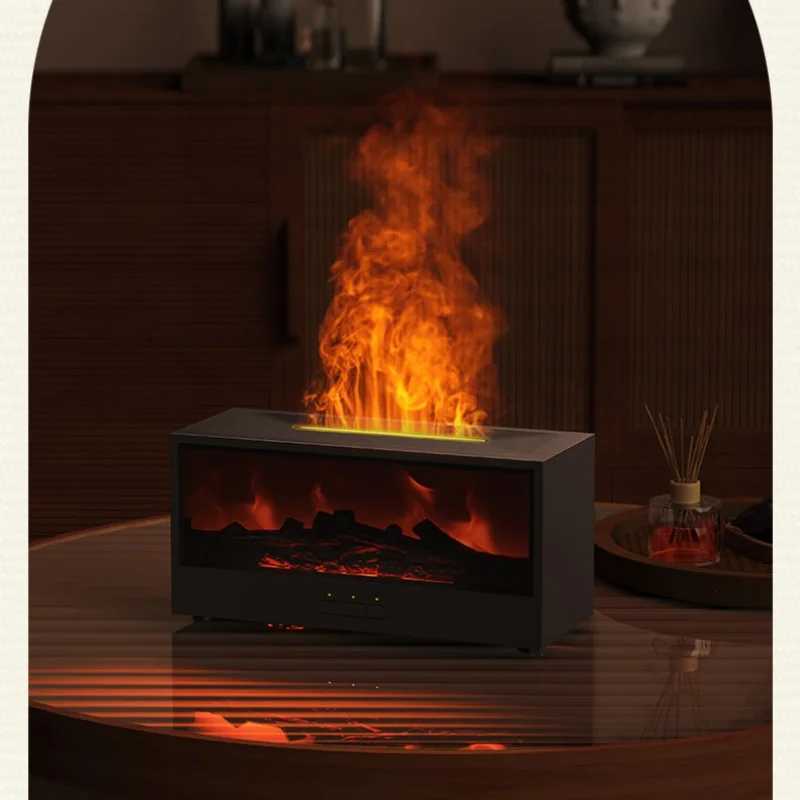Remote Control Creative Flame Special Effect Fireplace Aromatherapy Machine Air Humidifier Diffuser Of Aromatic Essential Oils Y251113