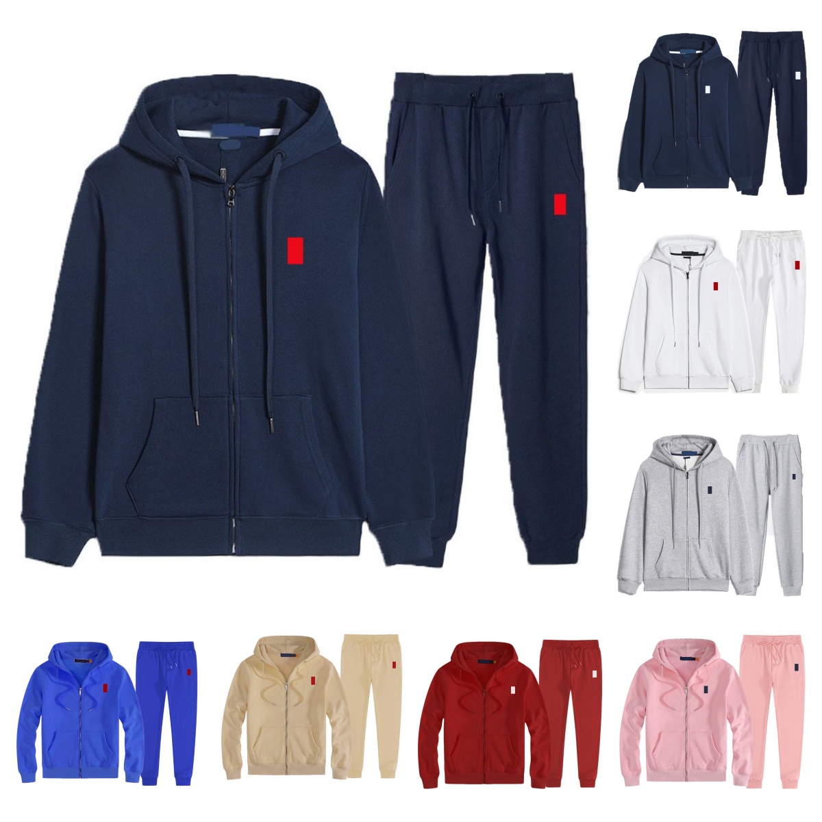 Men's Designer Pony Hoodies Tracksuit Fashion Y2k Horse Printed Zip Up Cardigan Pullover Casual Solid Color Versatile Pants Hoodie Set Autumn Winter