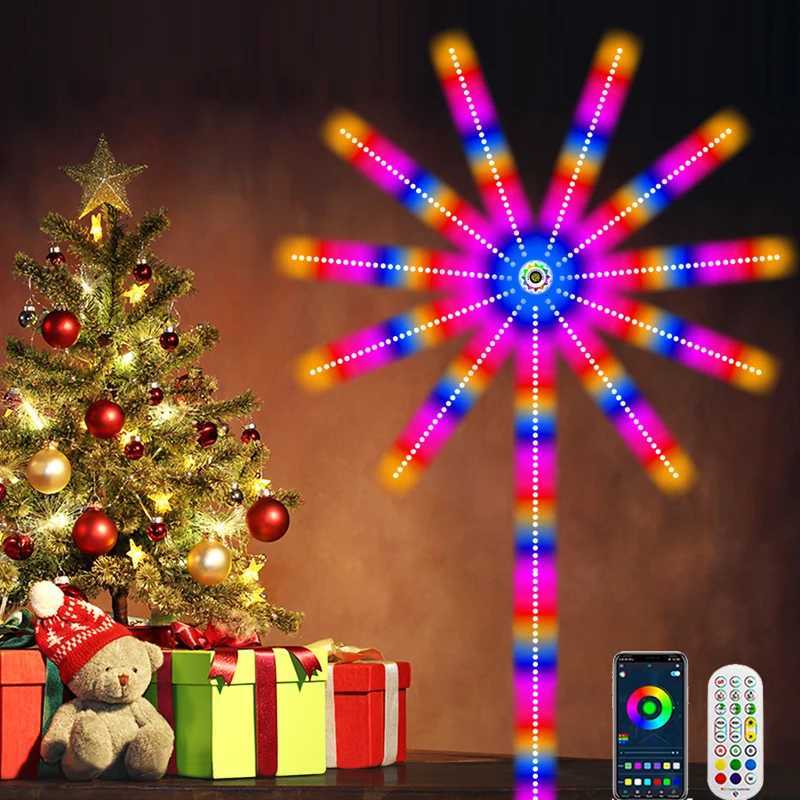 2025 Christmas Light Smart Fairy Firework Bluetooth Light Strip Festoon Home Wall Bedroom Computer Room Decor Holiday Party Lamp M251113