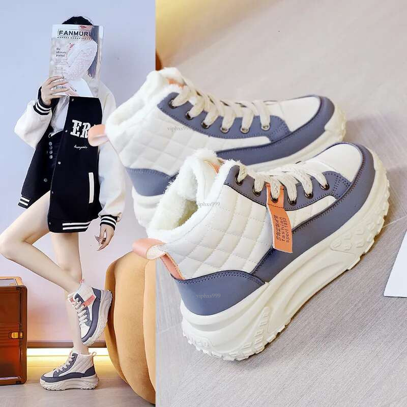 New Free Shipping Designer Shoes Designer New High Top 2025 Winter Warm Cotton With Veet For Casual Ins Korean Board Shoes Women's Trend K6705