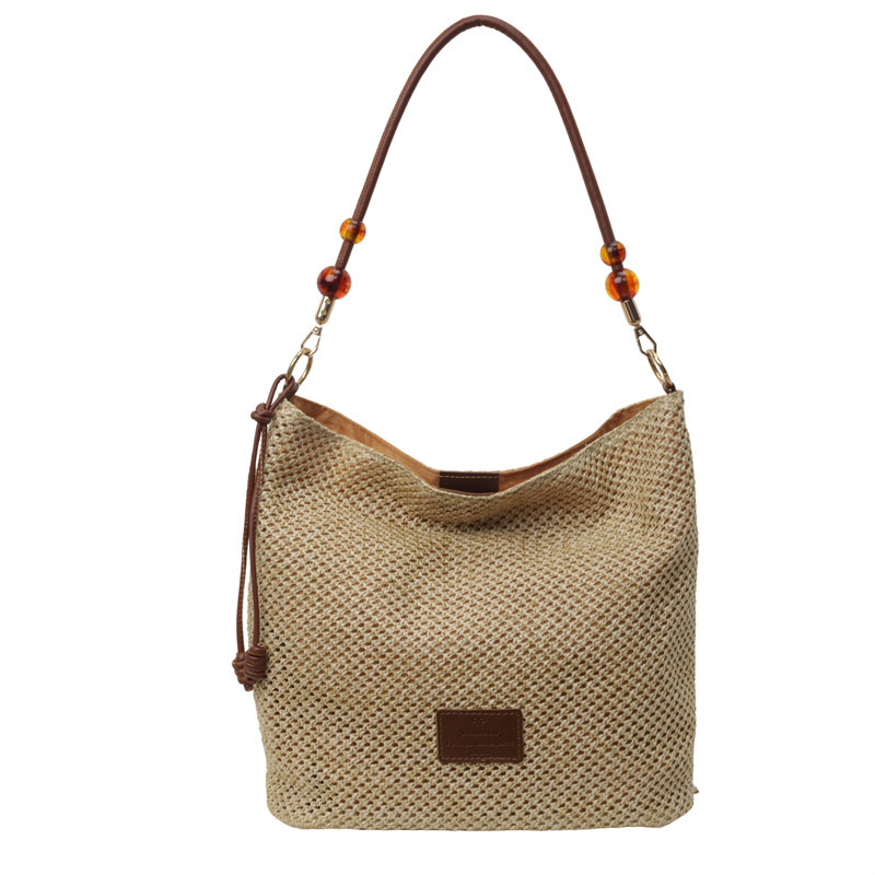 2025S Designer Women S Bag Summer Internet Celebrity Grass For Women New Vacation Beach Woven With Large Capacity Single Shoulder Tote Bag