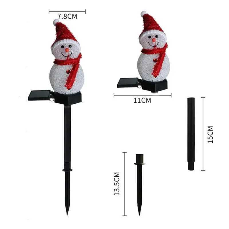 Christmas Decorations Light Solar Light Snowman Christmas Outdoor Solar Powered Stakes Lights for Corridor Patio Lawn Decoration M251113