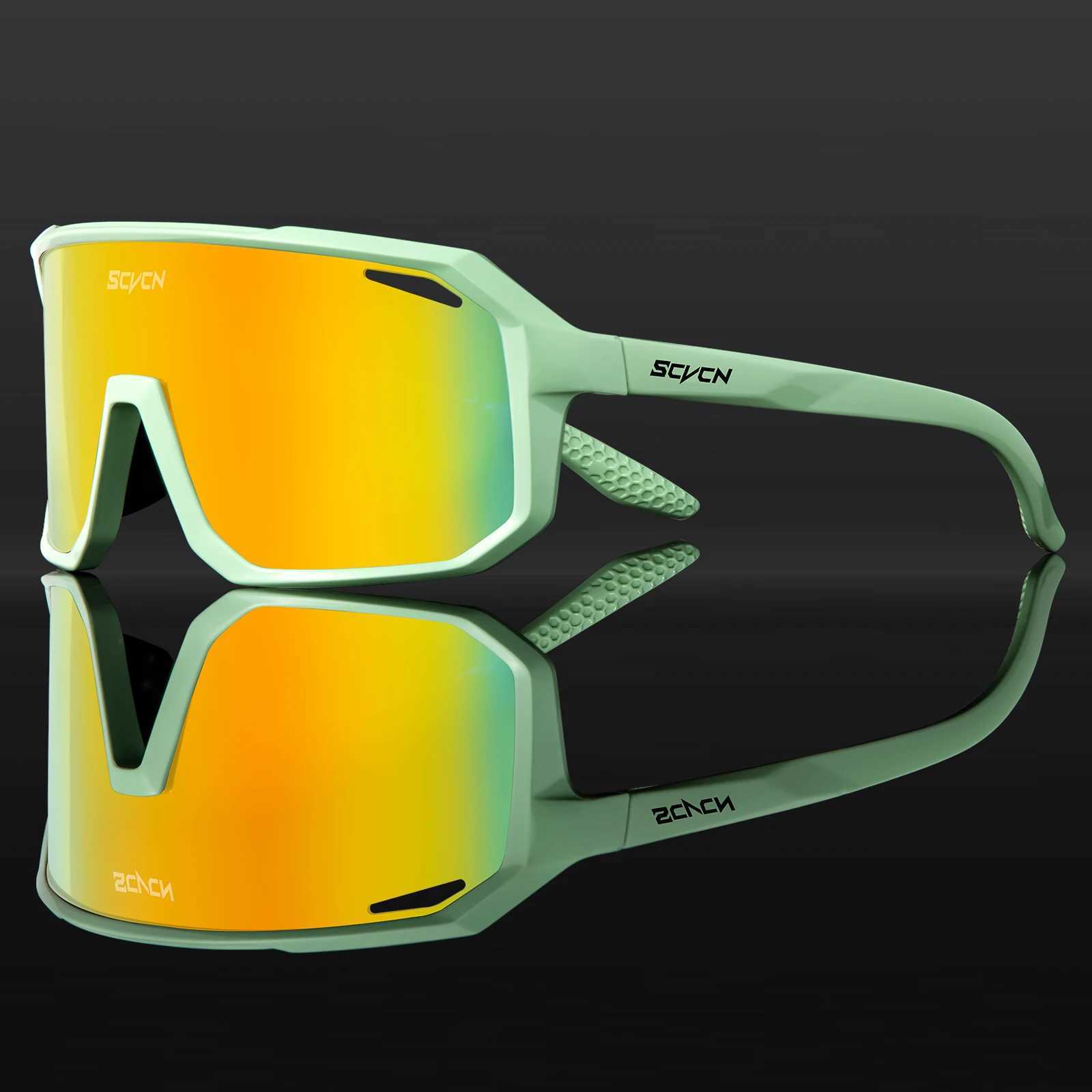 SCVCN New Cycling Glasses Bike Sunglasses Men UV400 Eyewear Outdoor Sports MTB Goggles Bicycle Women Riding Hiking SunglassesC250412