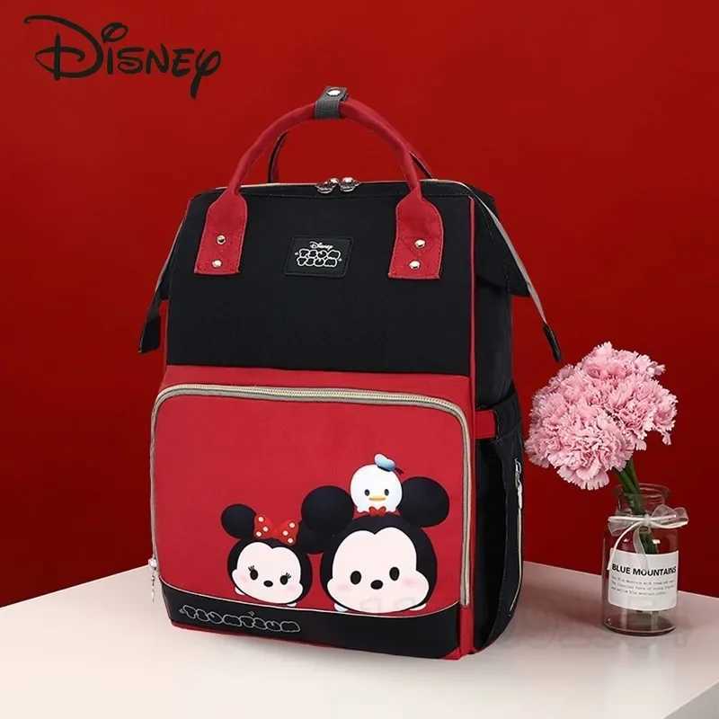 Disneys New Diaper Bag Backpack Luxury Brand Fashion Baby Diaper Bag Backpack Cartoon Baby Bag Large Capacity Multi -functionXJ250412